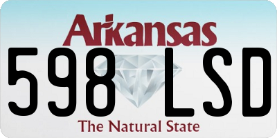 AR license plate 598LSD