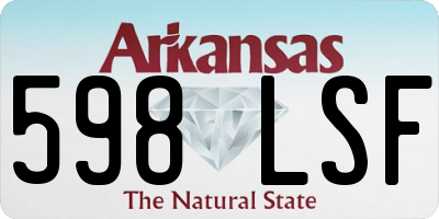 AR license plate 598LSF