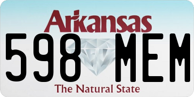 AR license plate 598MEM