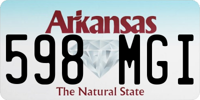 AR license plate 598MGI
