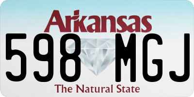 AR license plate 598MGJ