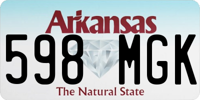 AR license plate 598MGK