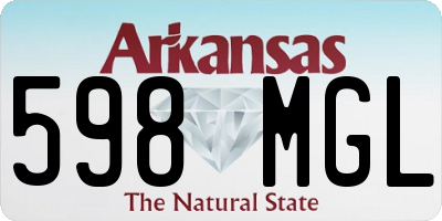 AR license plate 598MGL
