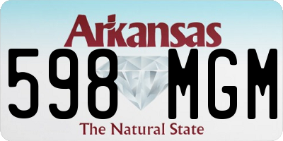AR license plate 598MGM