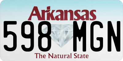 AR license plate 598MGN
