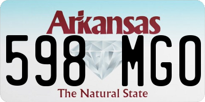 AR license plate 598MGO