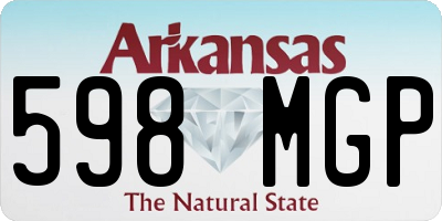 AR license plate 598MGP