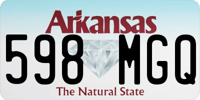 AR license plate 598MGQ