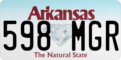 AR license plate 598MGR