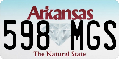AR license plate 598MGS