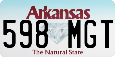 AR license plate 598MGT