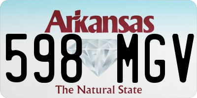 AR license plate 598MGV