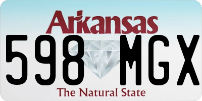 AR license plate 598MGX