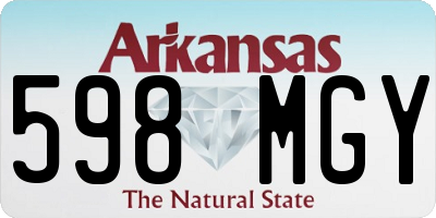 AR license plate 598MGY