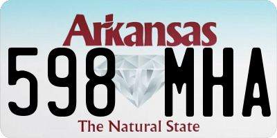 AR license plate 598MHA