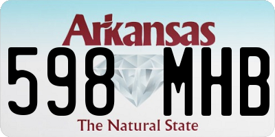 AR license plate 598MHB