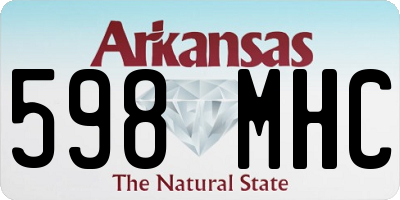 AR license plate 598MHC