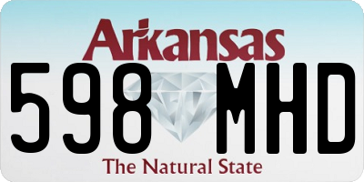 AR license plate 598MHD
