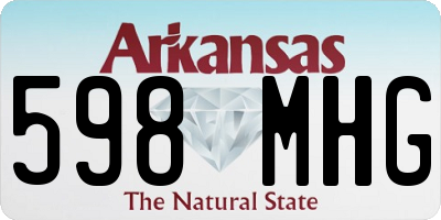 AR license plate 598MHG