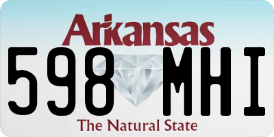 AR license plate 598MHI