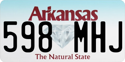AR license plate 598MHJ