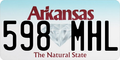 AR license plate 598MHL