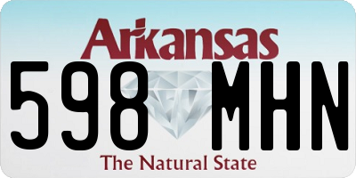 AR license plate 598MHN