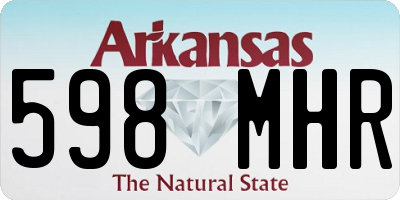 AR license plate 598MHR