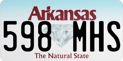 AR license plate 598MHS
