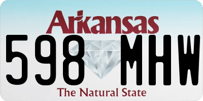 AR license plate 598MHW