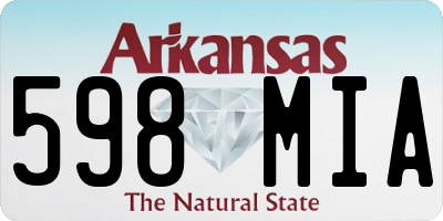 AR license plate 598MIA