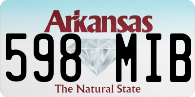 AR license plate 598MIB