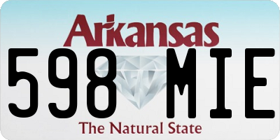 AR license plate 598MIE