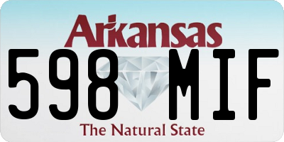 AR license plate 598MIF