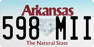 AR license plate 598MII