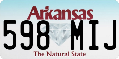 AR license plate 598MIJ