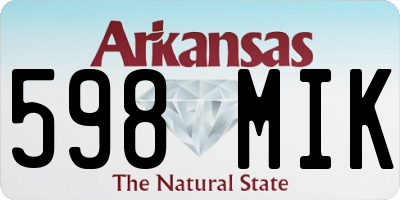 AR license plate 598MIK