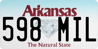 AR license plate 598MIL