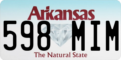 AR license plate 598MIM