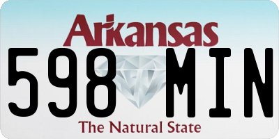 AR license plate 598MIN