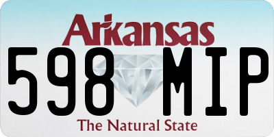 AR license plate 598MIP