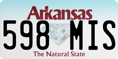AR license plate 598MIS