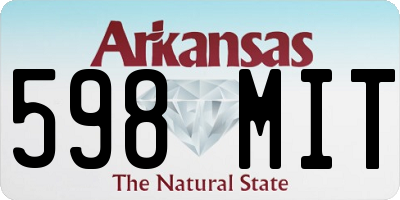 AR license plate 598MIT
