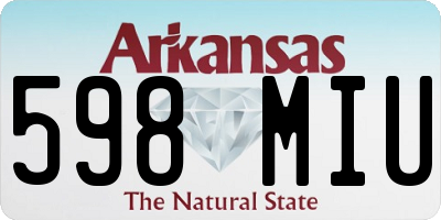 AR license plate 598MIU