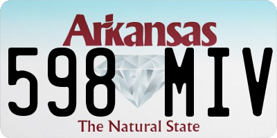 AR license plate 598MIV