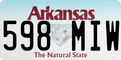 AR license plate 598MIW