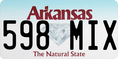 AR license plate 598MIX