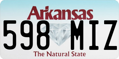 AR license plate 598MIZ
