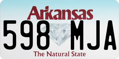 AR license plate 598MJA