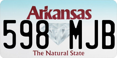 AR license plate 598MJB